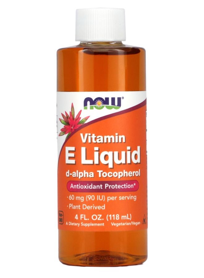 now Vitamin E Liquid D-Alpha Tocopherol 4 fl oz (118 ml)