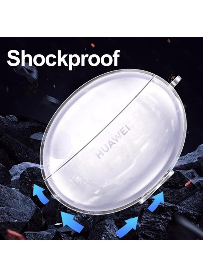 Transparent for Huawei FreeBuds 7i Case, with Cleaning Kit and Lanyard, Soft TPU Cover - Image 2