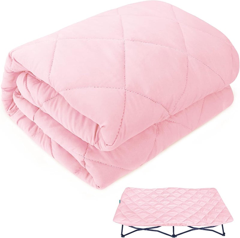 Biloban Sheet for Regalo My Cot Portable Toddler Bed, Joovy Travel Cot (Sheet Only, Bed not Included), Soft Padded Cover, Pink, 54''x28'' - Image 1