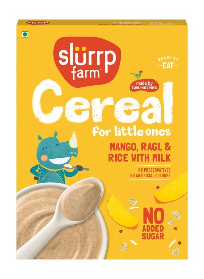 Slurrp Farm Baby Cereal Ragi Rice And Mango With Milk No Sugar Added 200g