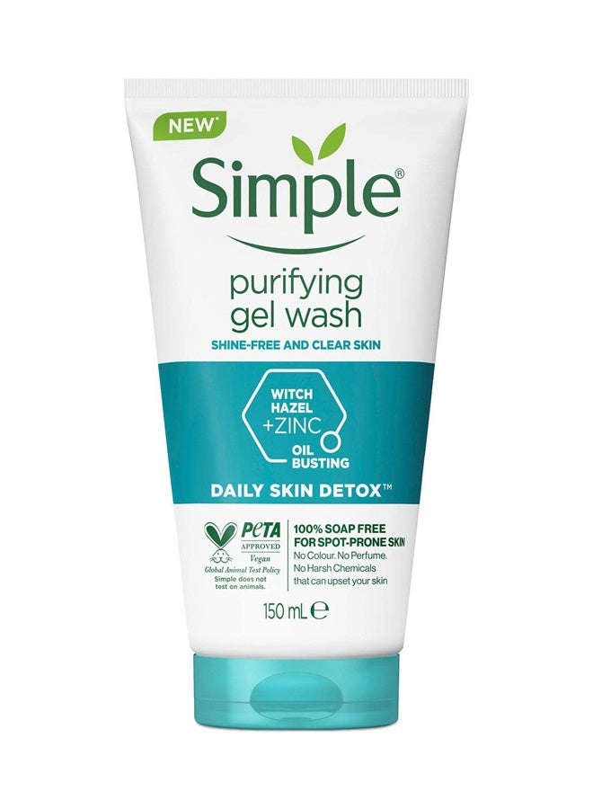 Simple Daily Skin Detox Purifying Facial Wash, 150ml - Image 1