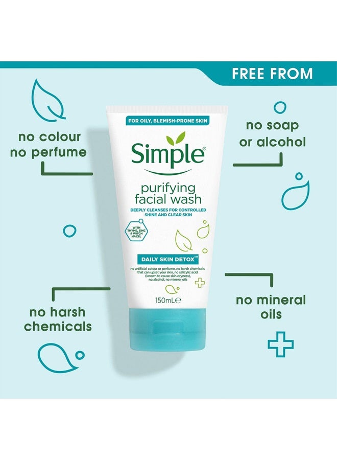 Simple Daily Skin Detox Purifying Facial Wash, 150ml - Image 4