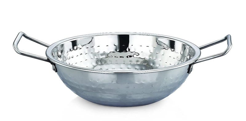 Expresso Stainless Steel Induction Bottom Hammered Tasla/Heavy Bottom Cookware/Kadai/Kadhai for Kitchen/Utensils for Cooking, Deep Frying with Handle, 1300ml & 2100ml Set of 2 - Image 4