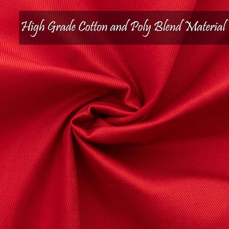 PERLLI Christmas Red Cloth Dinner Napkins Kitchen Cloth Napkins 12 Pack 18X18 Inches Cotton Blend Soft Fabric with Hemmed Edges Washable Reusable Linen Napkins for Parties Setting Table Decor Red by PERLLI - Image 3