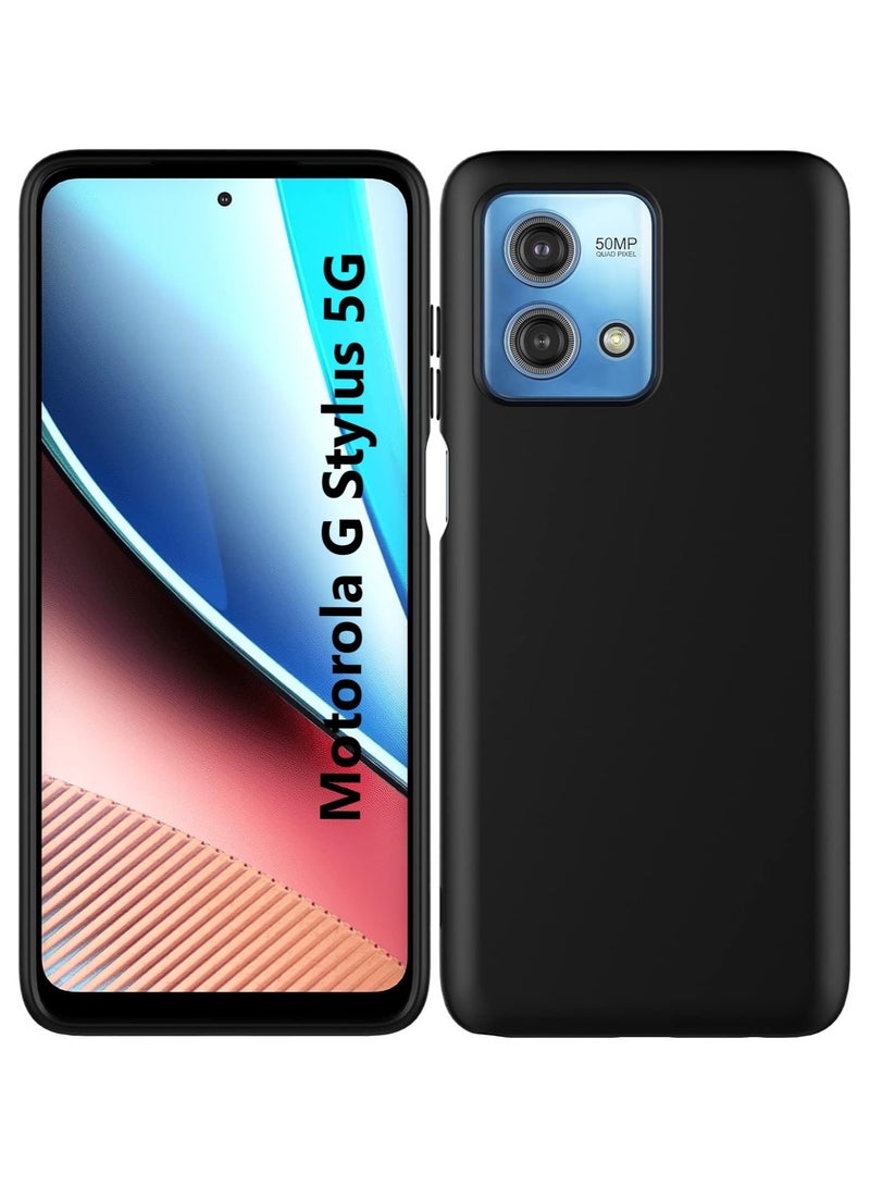 HuHa Motorola G Stylus 5G Case Cover, Thin TPU Cover Slim Fit Shockproof Flexible Protective Phone Case Cover for Moto G Stylus 5G 2023 - Black - Image 1