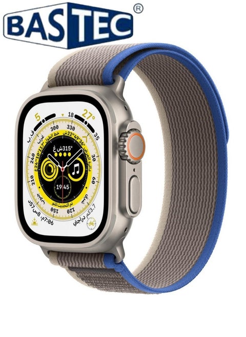 BC Ultra Max Smartwatch - Series 8 - Full Screen Compatibility with Android and iOS, Fast Response, Wireless Charging, Includes 7 Extra Straps and Screen Protector - 49mm Size