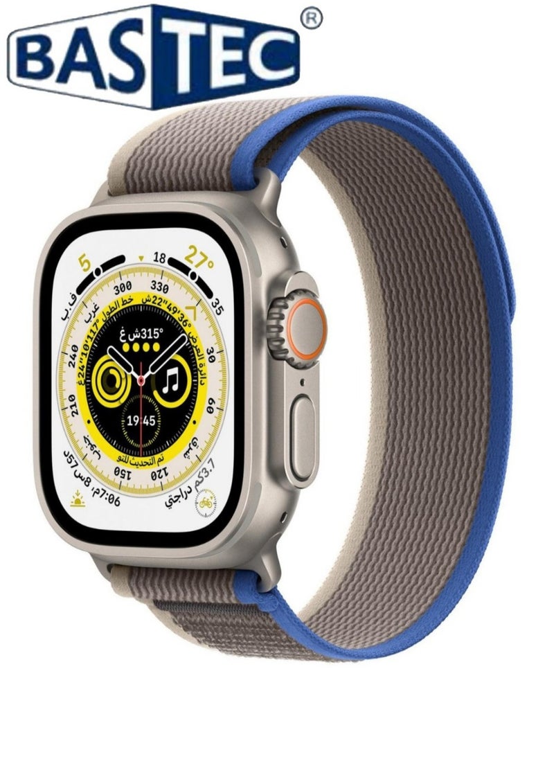 Bastec - BC Ultra Max Smartwatch - Series 8 - Full Screen Compatibility with Android and iOS, Fast Response, Wireless Charging, Includes 7 Extra Straps and Screen Protector - 49mm Size - Image 1