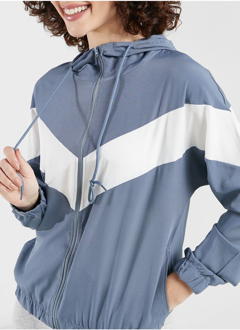 FRWD - Zip Front Colorblock Athletic Jacket - Image 1
