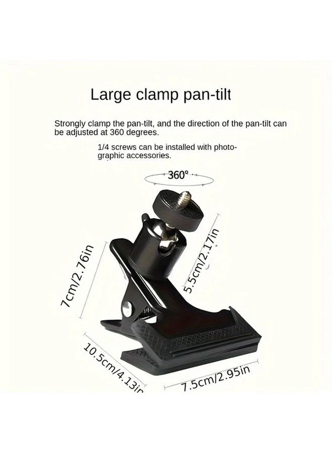 2pcs 360 Rotating Gimbal Clamp Adjustable Arm for Camera Microphone Lighting Mount - Image 4