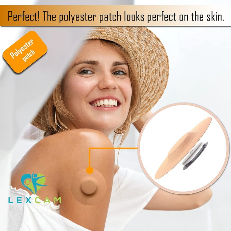 LEXCAM Dexcom G7 and Stelo Adhesive Patches, Pack of 20, Lexcam CGM Covers, Color Tan, Sensor is NOT Included - Image 4