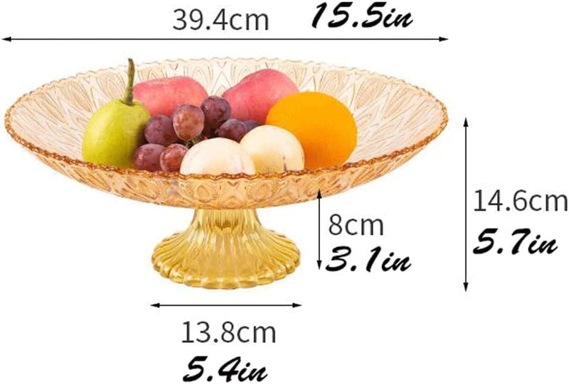 Calyrex Fruit Bowl Serving Bowl Salad Bowl Bowls with Base Fruit Basket Fruit Leaf Vegetable Storage Bowls for Home Decoration Farmhouse - Image 2