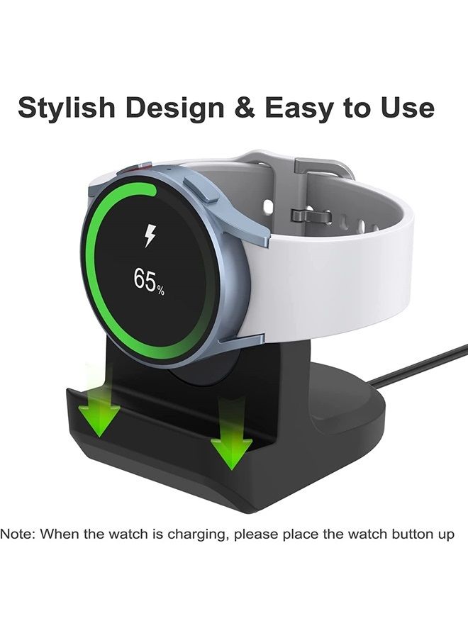 FASTSNAIL 2 Pack Stand for Samsung Galaxy Watch 5/6 (40,44mm)/5 Pro 45mm/Watch 5/Pro Golf Edition(40,44,45mm)/Watch 6 Classic(43,47mm), Silicone Charging Dock - Image 4