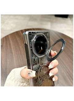 General Case for Honor Magic V3 (2024) Frosted Mechanical Texture Phone Case with Front Screen Protector & Lens Protection Stand Ultra-thin Shockproof Protective Back Cover  - Image 2