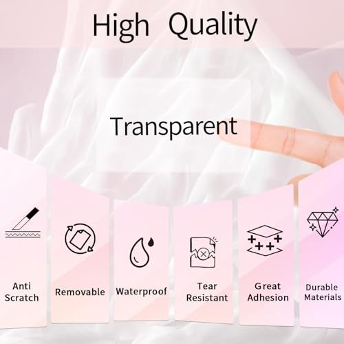 Yegawen Transparent Clear Thermal Label Stickers, 2 x 1 Inch Printable Transparent Stickers, Holographic Pink Direct Clear Thermal Labels, Perforation Line Design- 200 Sheets - Image 4
