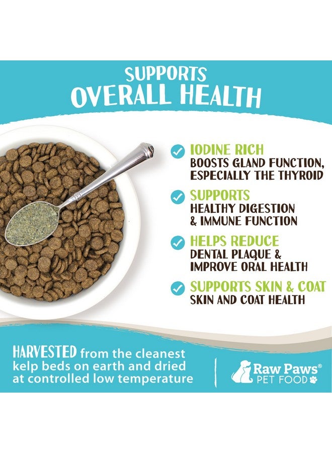 Raw Paws Organic Kelp For Dogs & Cats, 8Oz  Iodine Rich For Thyroid, Digestive & Immune Health  Seaweed Powder For Dogs, Sea Kelp For Cats, Kelp Supplement For Dogs, Dried Kelp Powder For Dogs - Image 4