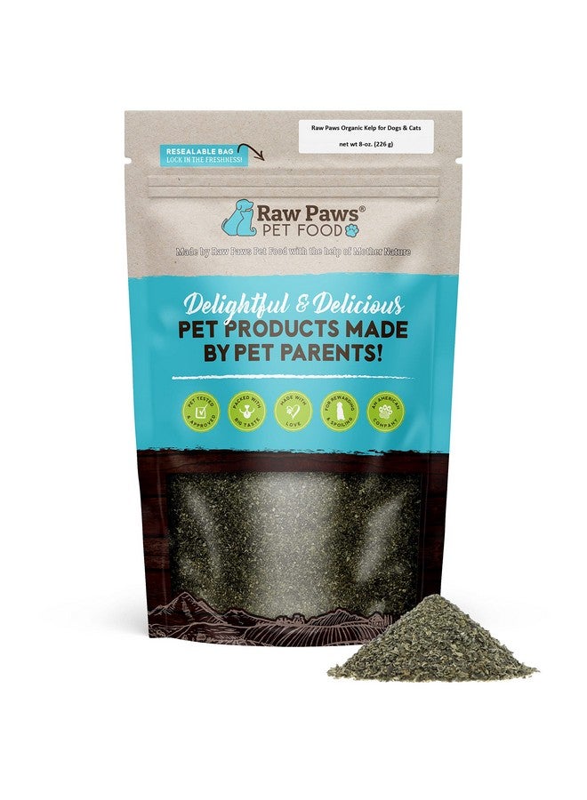 Raw Paws Organic Kelp For Dogs & Cats, 8Oz  Iodine Rich For Thyroid, Digestive & Immune Health  Seaweed Powder For Dogs, Sea Kelp For Cats, Kelp Supplement For Dogs, Dried Kelp Powder For Dogs - Image 1