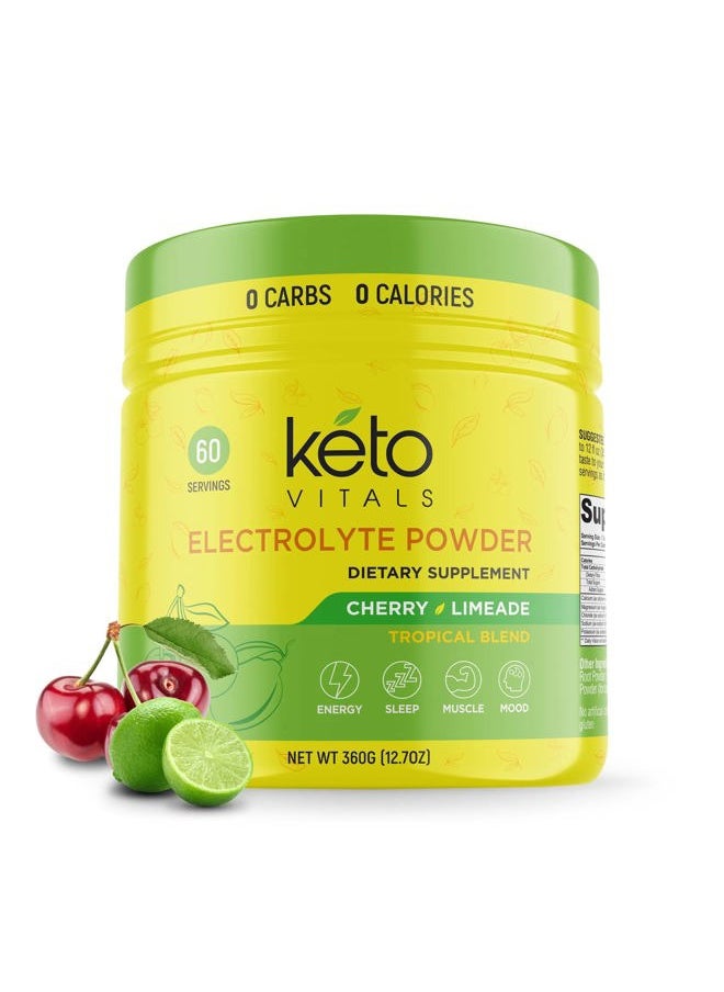 Keto Vitals - Electrolytes Powder | Keto-Friendly Electrolytes with Potassium, Magnesium, Sodium, Calcium | Keto Electrolytes Supplement Energy Drink Mix | Sugar-Free, Zero Calories, Zero Carbs - Image 1