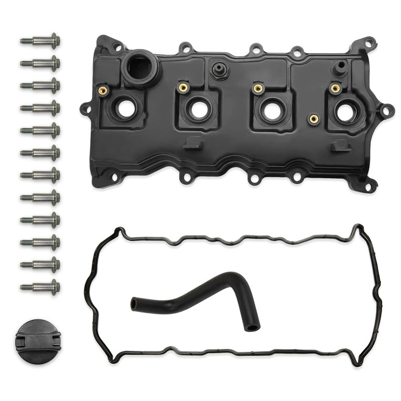 MILIPARTS Engine Valve Cover wGasket Bolts Oil Filter Cap Compatible with 20072013 Nissan Altima Sentra SER 25L Replaces Parts 13264JA00A 13270JA00A