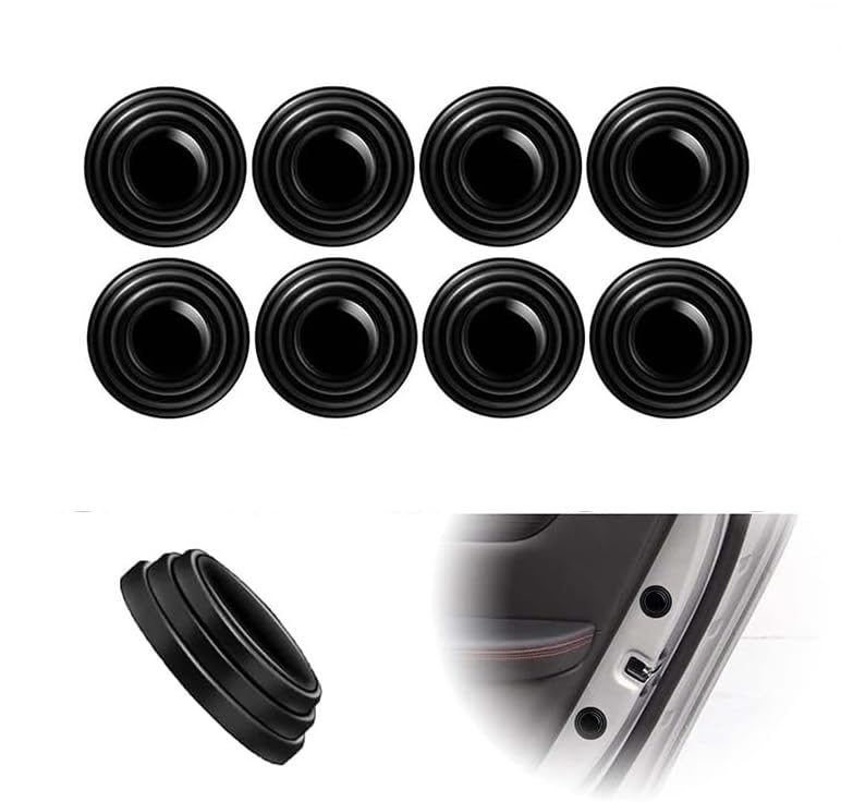 AutoBizarre 8 Pcs Car Door Shock Absorber Anti-Collision Door Shock Cushion Pads Rubber Aborber Pads Shock Absorbing PVC Protectors for Car Door Protection and Smooth Closure Universal for All Cars - Image 1