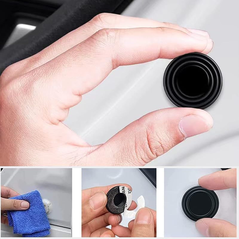 AutoBizarre 8 Pcs Car Door Shock Absorber Anti-Collision Door Shock Cushion Pads Rubber Aborber Pads Shock Absorbing PVC Protectors for Car Door Protection and Smooth Closure Universal for All Cars - Image 5