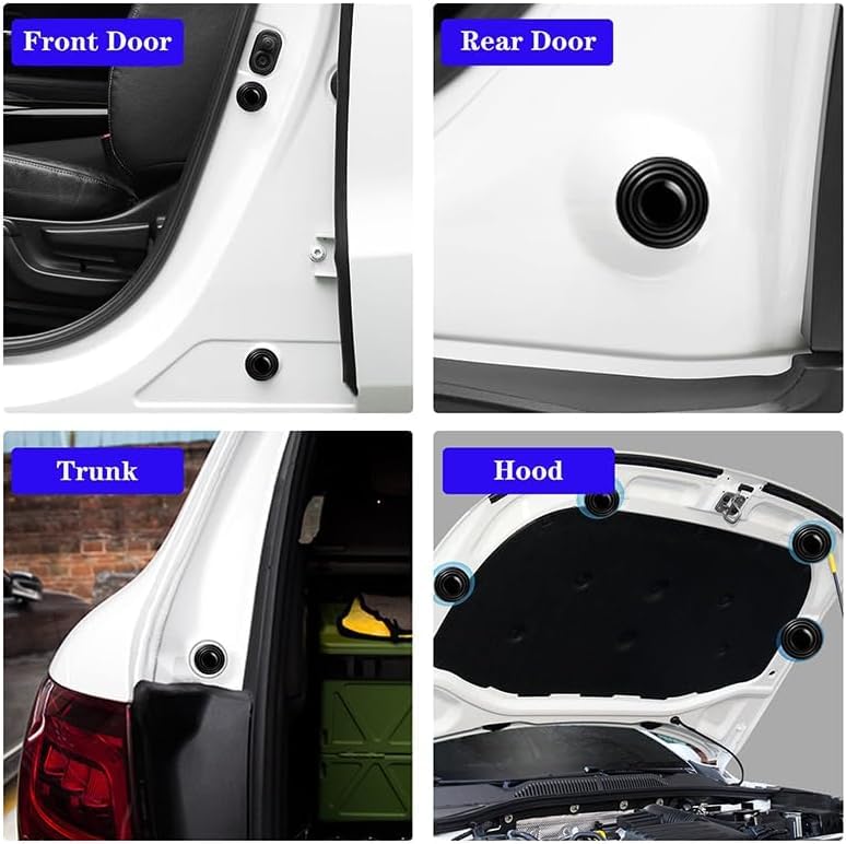 AutoBizarre 8 Pcs Car Door Shock Absorber Anti-Collision Door Shock Cushion Pads Rubber Aborber Pads Shock Absorbing PVC Protectors for Car Door Protection and Smooth Closure Universal for All Cars - Image 4