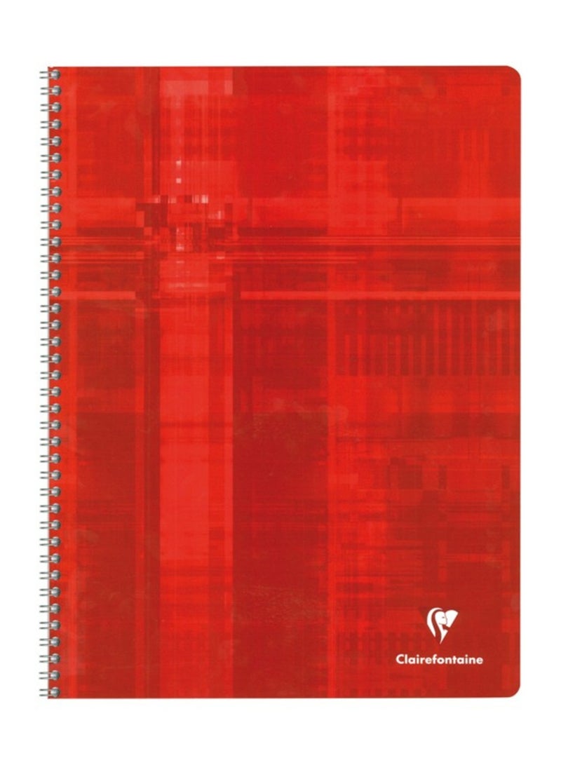 Clairefontaine دفتر ملاحظات بحجم A4 مع 100 صفحة وغلاف كرتوني لامع أحمر - Image 1