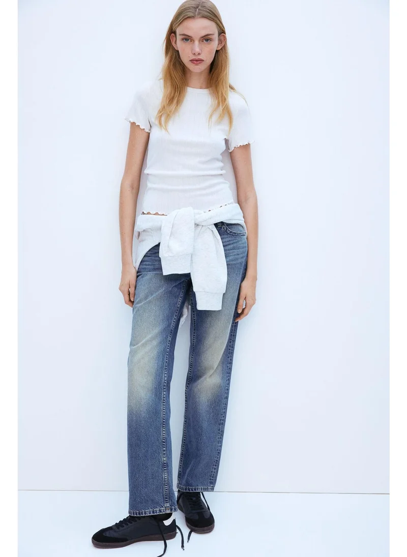 H&M Overlock-detail T-shirt