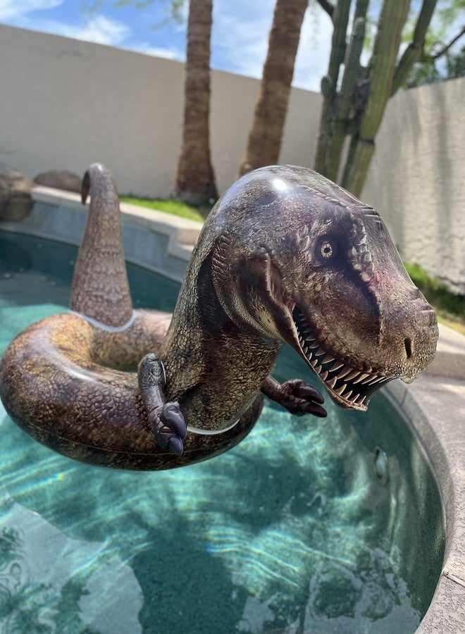 Coconut Float Coconut Outdoor Giant Tyrannosaurus Rex Pool Float - Inflatable T-Rex Ring Float - Durable Long Lasting Pool Float, Beach and Water Toy - Fun Decoration for Pool Parties, Events - Image 4