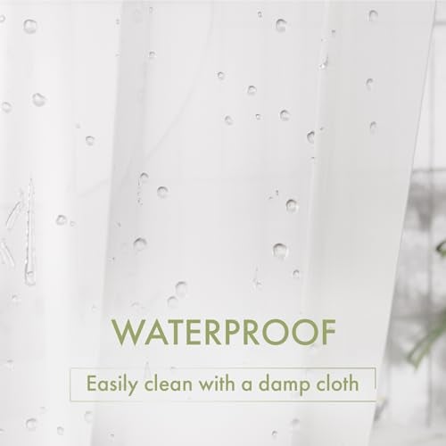 AmazerBath Shower Curtain Liner, 72x72 Plastic Frosted Shower Liner, Cute PEVA Shower Curtain Liners, Waterproof Vinyl Shower Curtain Liner with 3 Magnets, Lightweight Shower Curtains for Bathroom - Image 4