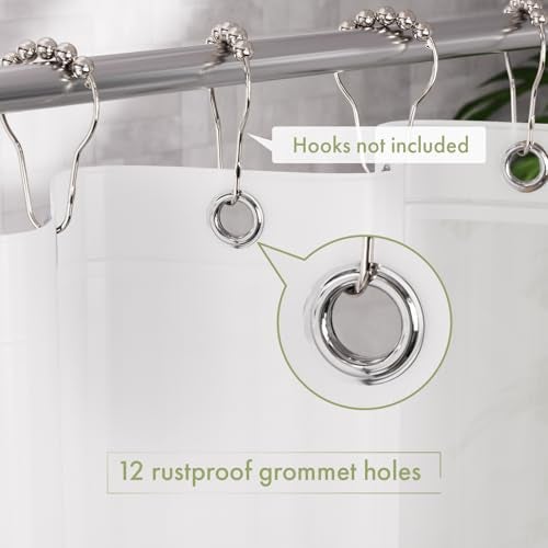 AmazerBath Shower Curtain Liner, 72x72 Plastic Frosted Shower Liner, Cute PEVA Shower Curtain Liners, Waterproof Vinyl Shower Curtain Liner with 3 Magnets, Lightweight Shower Curtains for Bathroom - Image 3