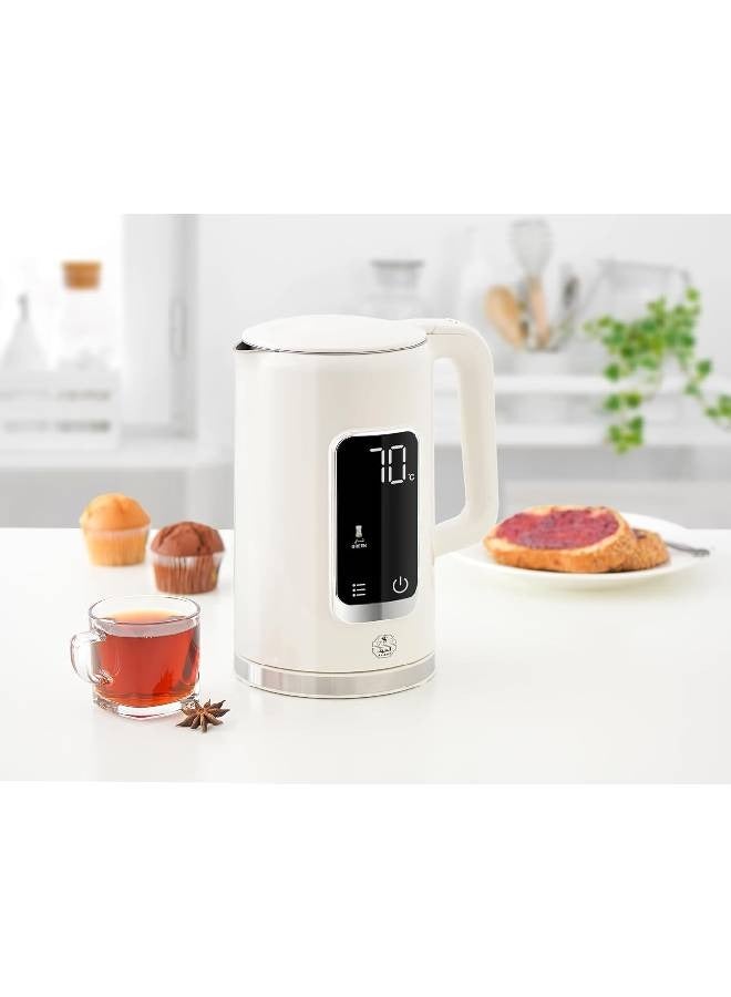 ALSAIF-ELEC Electric Kettle Digital Displays Internal Temperature With  5 Temperature Settings 1.7 L 2200 W E03236 White - Image 5