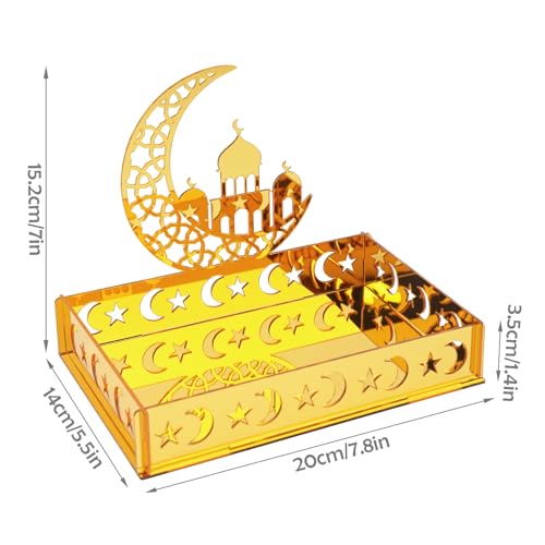 ANOTION EID Decorations for Home 2026 Ramadan Serving Tray Ramadan Table Decor Islamic Ramadan Decor Ramadan Gifts Ramadan Mubarak Sign Ramadan Table Dcor 1 Pack - Image 3
