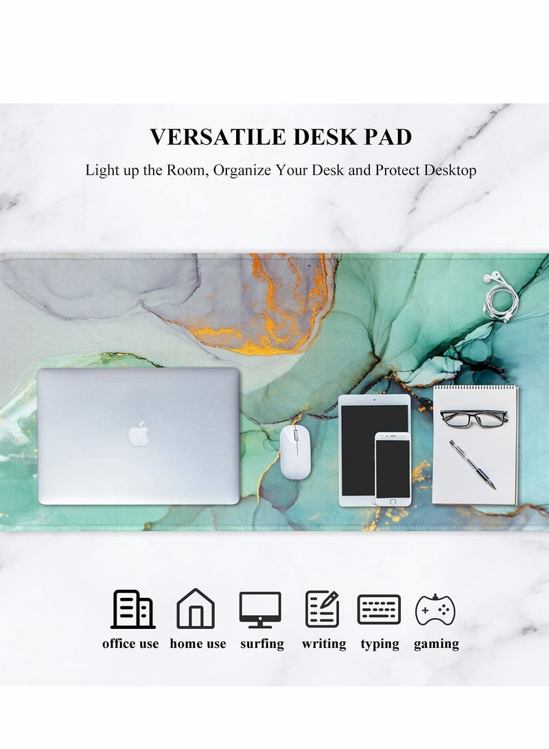 SYOSI Marble Extended Gaming Mouse Pad, Large Big Mousepad Laptop Computer Keyboard Mat Desk Pad with Non-Slip Base, Stitched Edge - Image 4