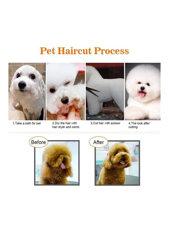 7-Piece Pet Grooming Scissors Kit with Case Black - Image 3