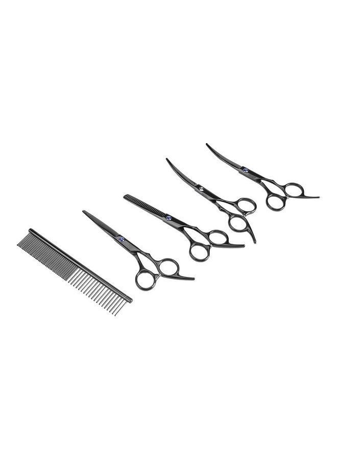 7-Piece Pet Grooming Scissors Kit with Case Black - Image 5