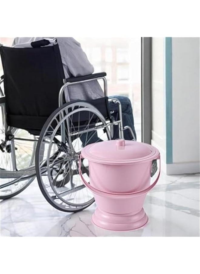 Generic - Spittoon Urinal with Lid Portable Bedpan Potty Bucket Pot, Household Portable Toilet for Woman Children Home, Red, 23.7x23x19cm - Image 1