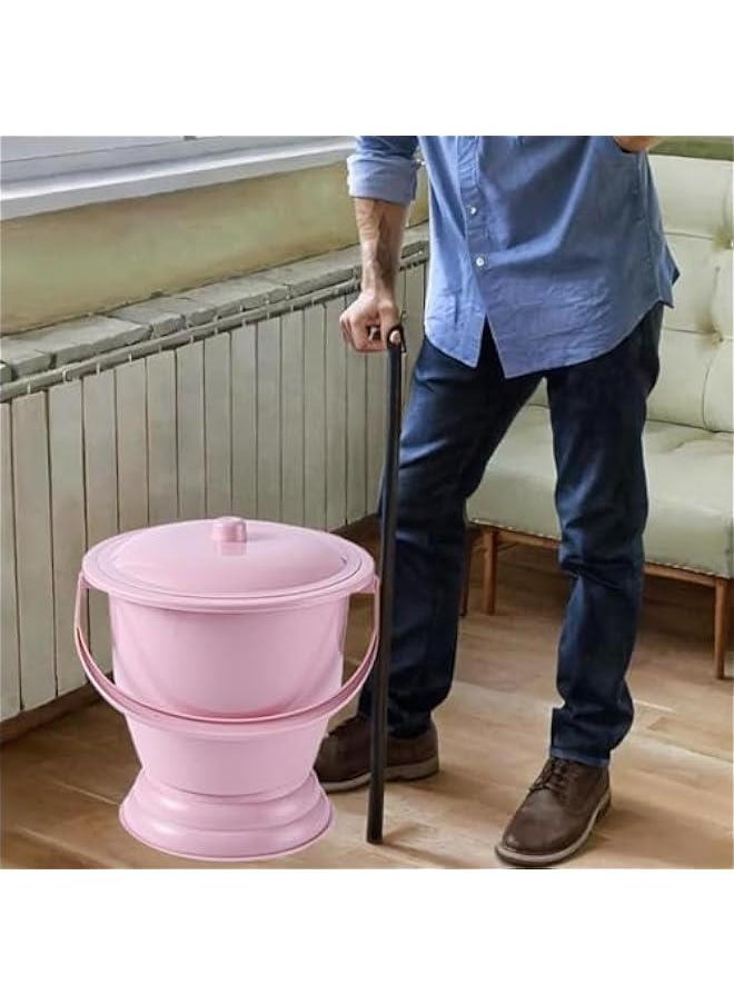 Generic - Spittoon Urinal with Lid Portable Bedpan Potty Bucket Pot, Household Portable Toilet for Woman Children Home, Red, 23.7x23x19cm - Image 1