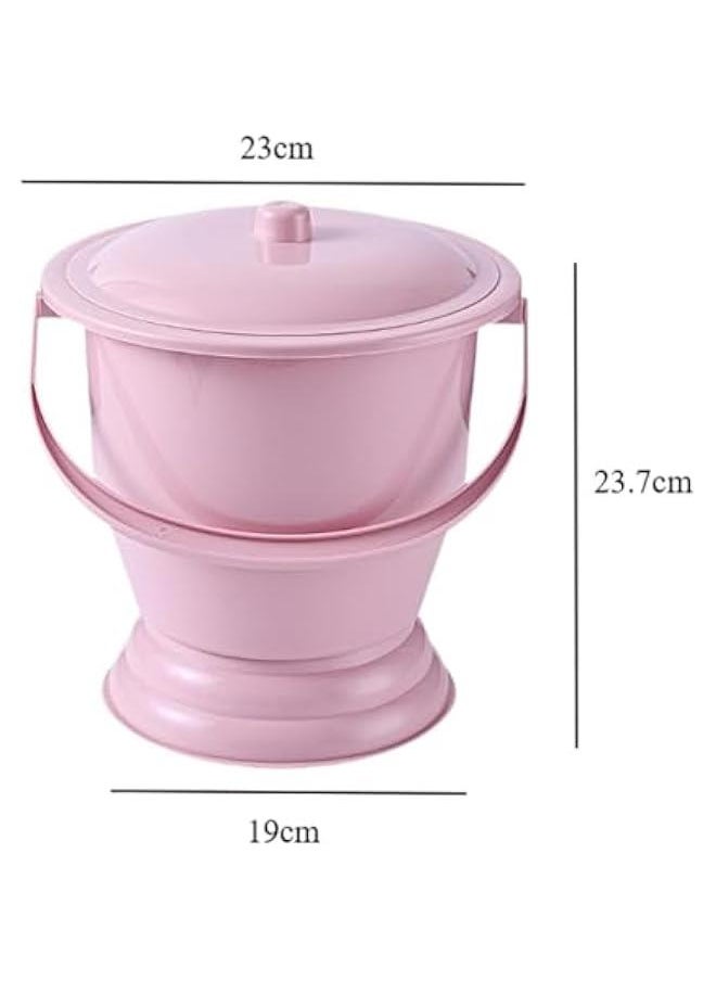 Generic - Spittoon Urinal with Lid Portable Bedpan Potty Bucket Pot, Household Portable Toilet for Woman Children Home, Red, 23.7x23x19cm - Image 1