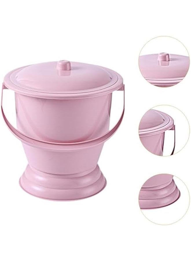 Generic - Spittoon Urinal with Lid Portable Bedpan Potty Bucket Pot, Household Portable Toilet for Woman Children Home, Red, 23.7x23x19cm - Image 1