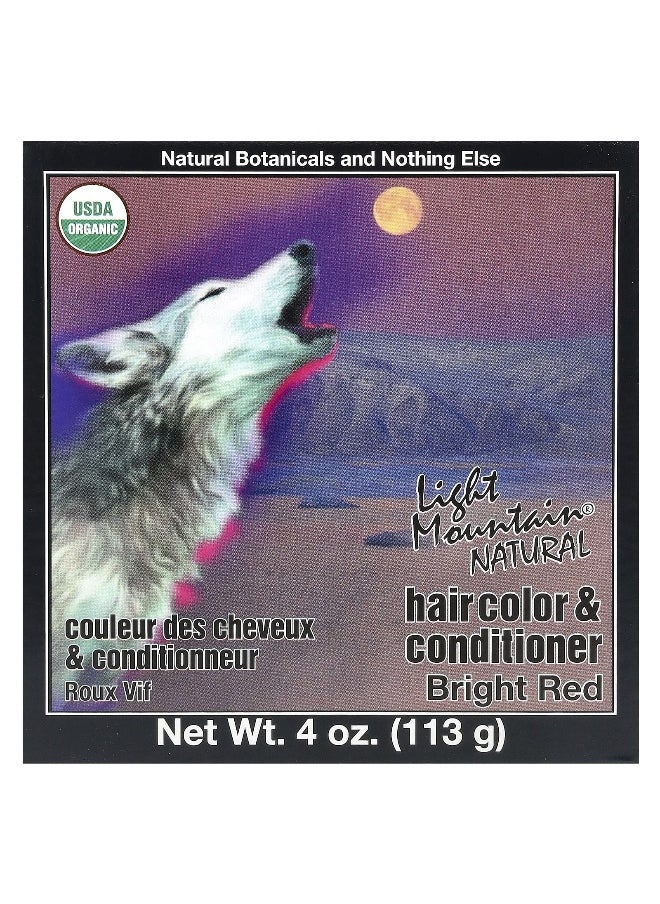 Light Mountain Light Mountain, Natural Hair Color & Conditioner, Bright Red, 4 oz (113 g)  - Image 1