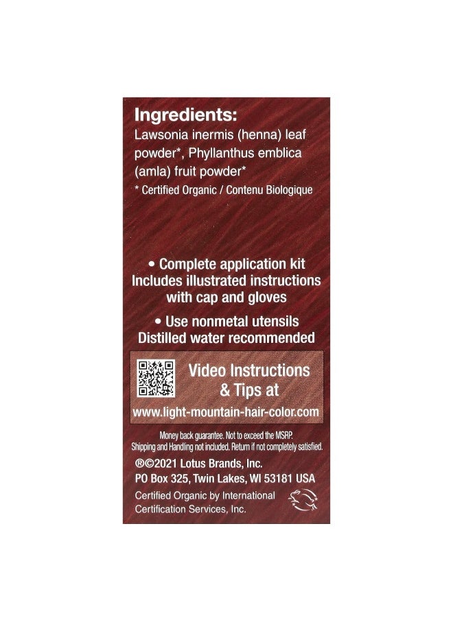 Light Mountain Light Mountain, Natural Hair Color & Conditioner, Bright Red, 4 oz (113 g)  - Image 2