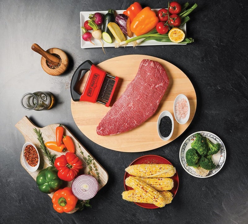 Chefmaster Chef-Master Meat Tenderizer Tool, Stainless Steel Sharp Needle Blade Tenderizer Tool for Beef, Chicken, Turkey, Pork, Fish, Professional Tenderizing Machine Cooking Set, - Image 2