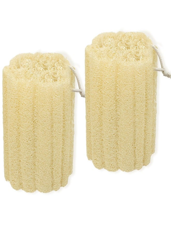 Brvlsoc 2-Pack Natural Loofah Body Scrubbers – Exfoliating Shower Sponges for Men & Women, Large Suitable for Face & Body Care - Image 1