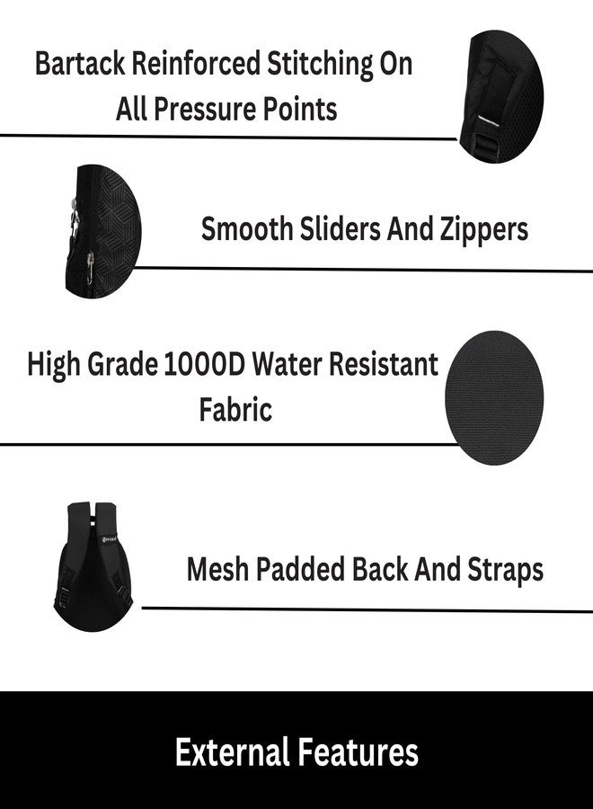 HYDER Cube 30L Unisex Multi-functional Laptop Bag/Backpack for Men and Women - Perfect Bags for College, School, and Business Travel with Padded Sleeve For Laptops Protection (Black) - Image 5