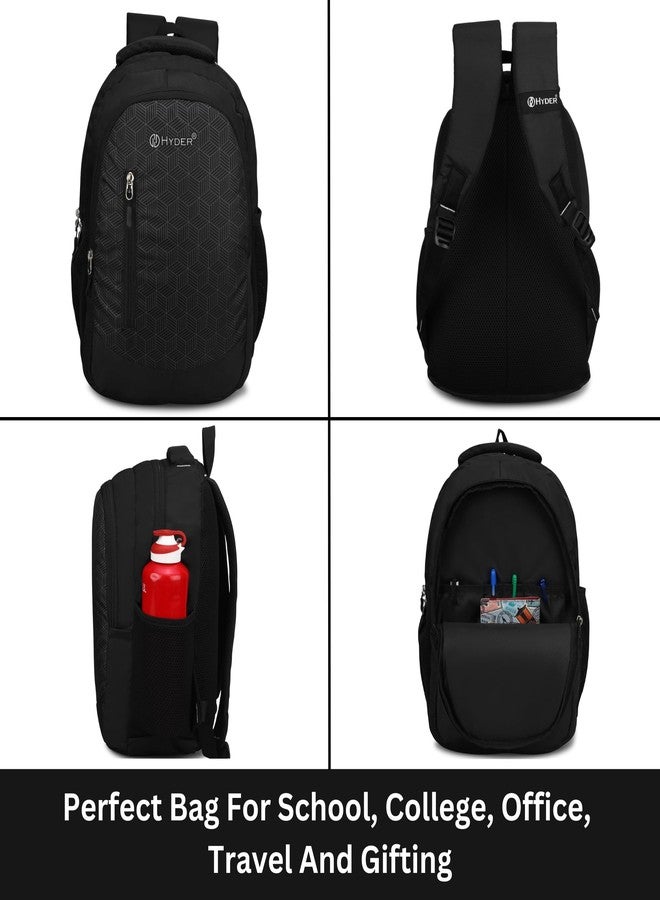 HYDER Cube 30L Unisex Multi-functional Laptop Bag/Backpack for Men and Women - Perfect Bags for College, School, and Business Travel with Padded Sleeve For Laptops Protection (Black) - Image 3