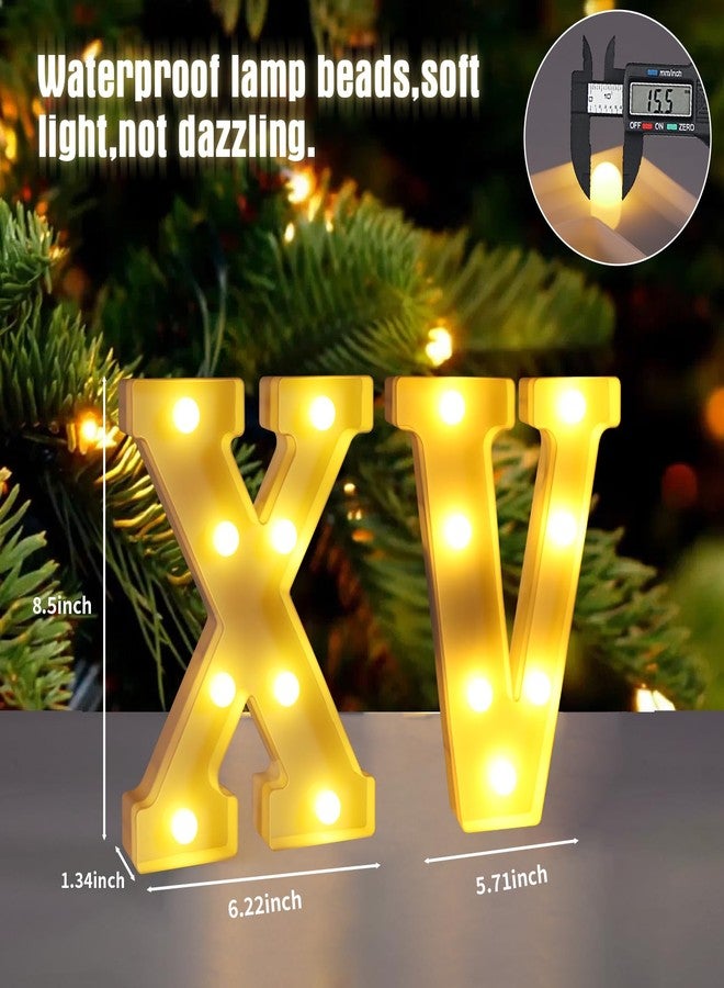 Funsky Marquee Numbers 15th Birthday Decorations For Girls Boys,XV Light Up Letters Quinceanera Decorations,Mis XV Decoracion Para Quinceañera,Centros De Mesa De 15 Años,Arreglos De Mesa Para 15 Años - Image 2