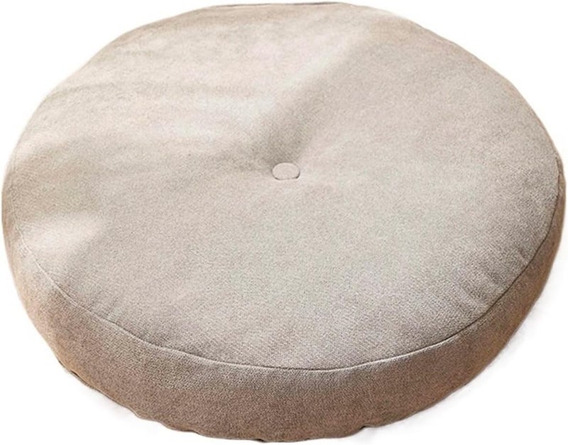 Floor Seat Pillow Solid Color Suitable for Yoga Round Pads Mat Pouf Sofa Chair Bed(RD Grey,55cm) - Image 1