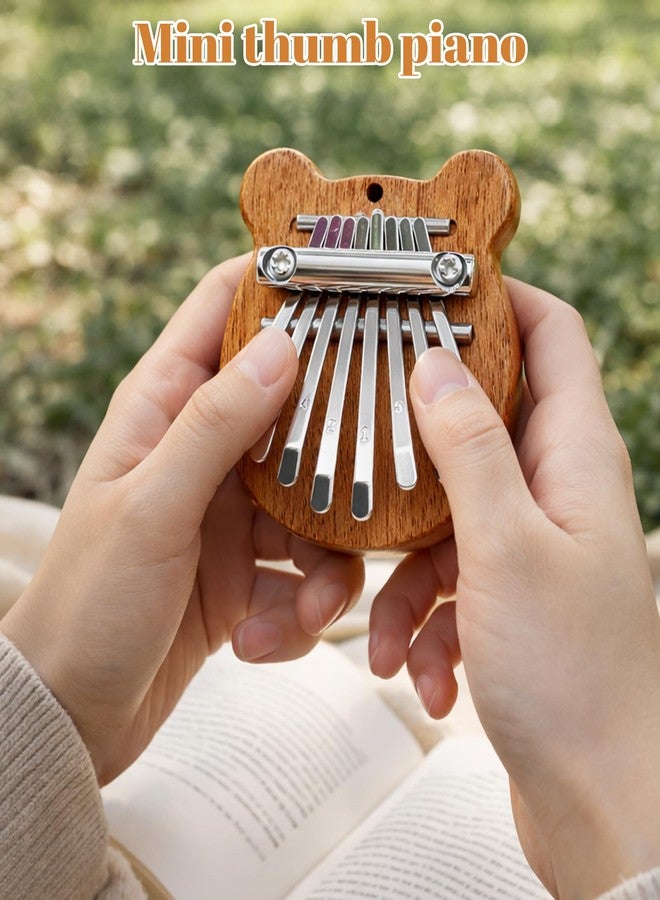 xinxingin 2 Pcs Bear Shaped Thumb Piano, Mini Thumb Piano For Music Lovers, Portable Mini Piano For Learning, Outdoor Playing and Gift Giving - Image 4