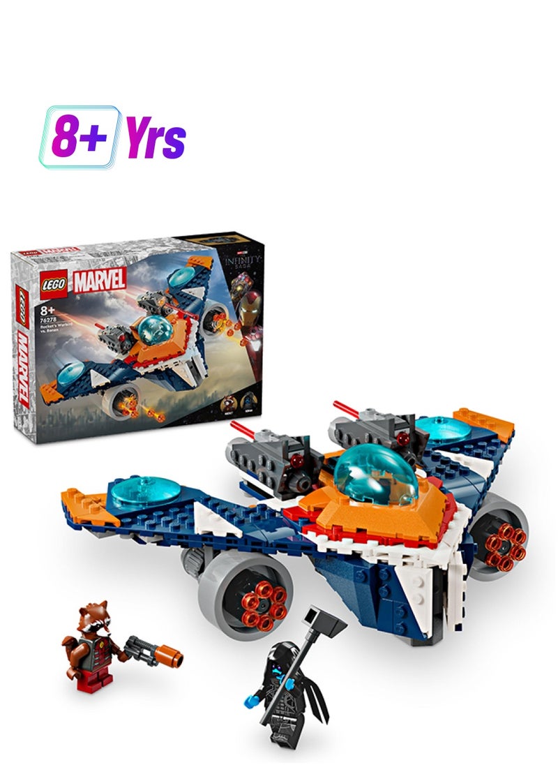 LEGO Marvel Rocket’s Warbird vs. Ronan, Buildable Super Hero Spaceship Toy for Kids with Rocket Raccoon minifigure, Guardians of the Galaxy Gift for Boys and Girls Aged 8 and Over 76278  - Image 1