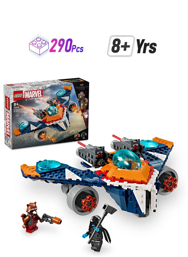 LEGO Marvel Rocket’s Warbird vs. Ronan, Buildable Super Hero Spaceship Toy for Kids with Rocket Raccoon minifigure, Guardians of the Galaxy Gift for Boys and Girls Aged 8 and Over 76278  - Image 1